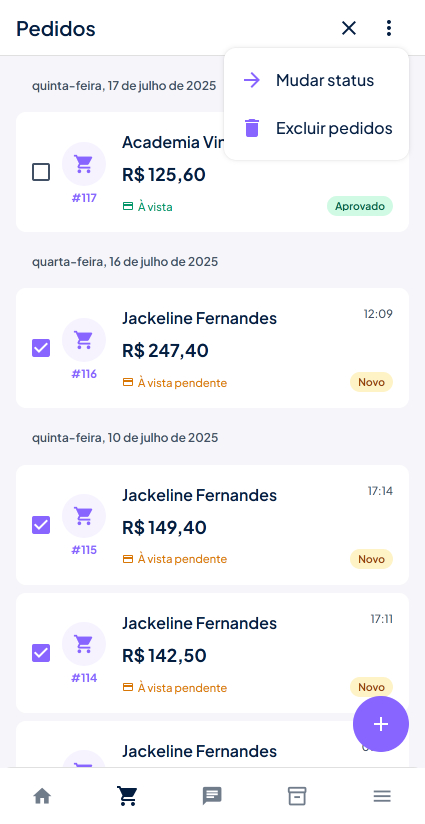 Excluir selecionados