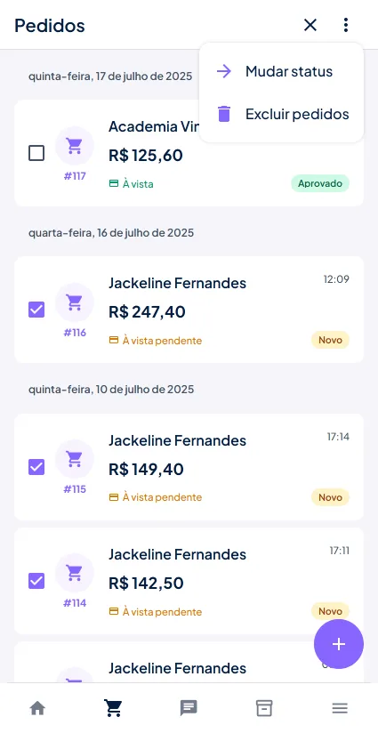 Excluir selecionados