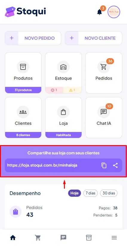 Compartilhar loja