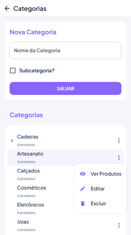 Gerenciar categoria