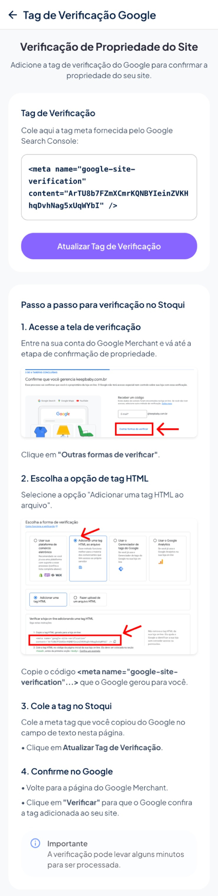 Verificação concluída