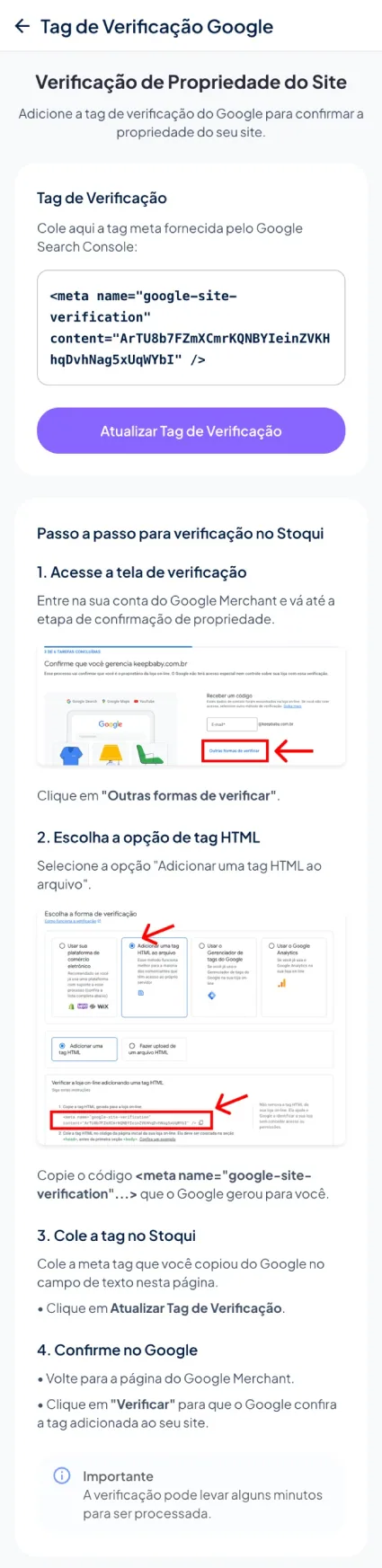 Verificação concluída