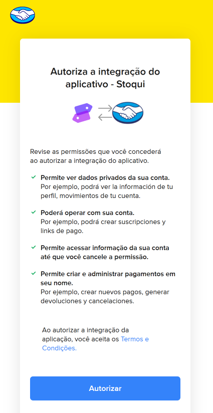 Mercado Pago autorizar