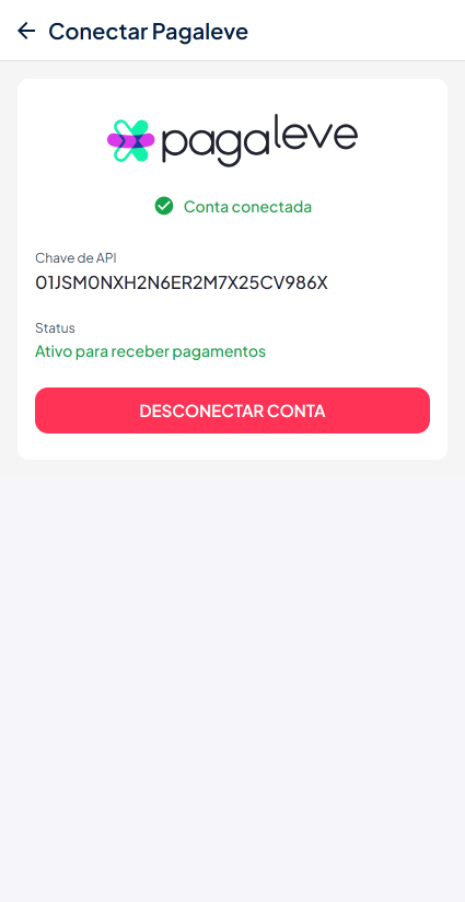 Pagaleve desconectar