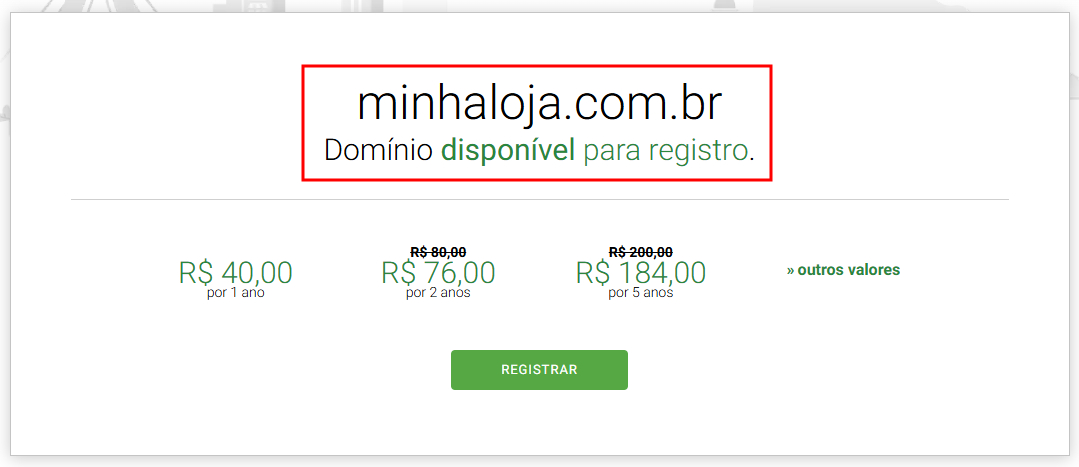 Registro domínio