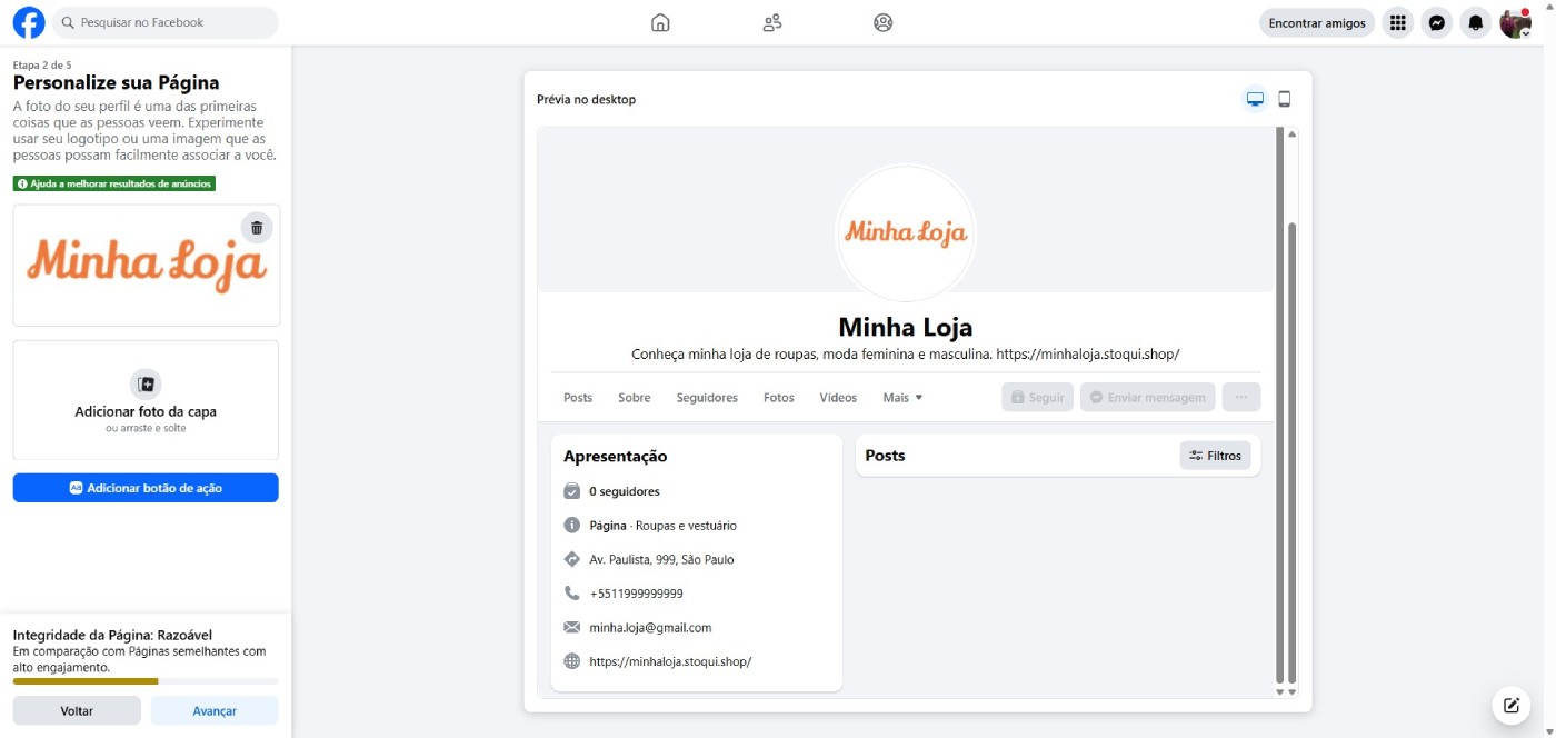 Categoria da página