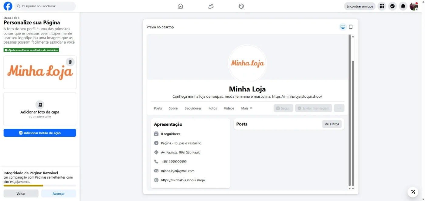 Categoria da página