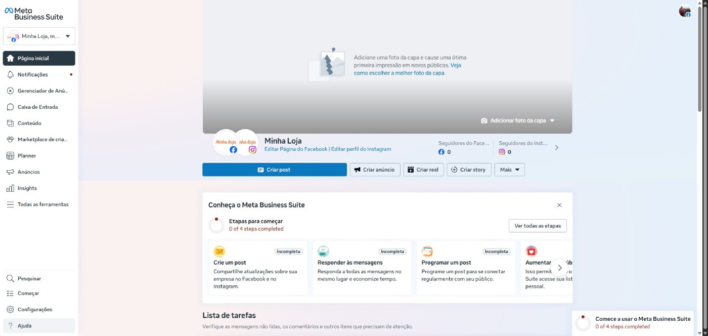 Criar conta Meta Business