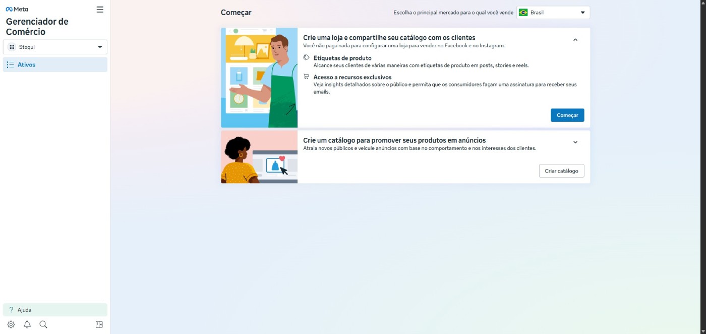 Selecionar mercado Brasil